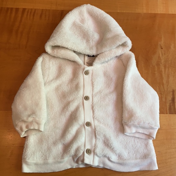 Fuzzy White Winter Outfit 3-6 Months - Picture 2 of 8